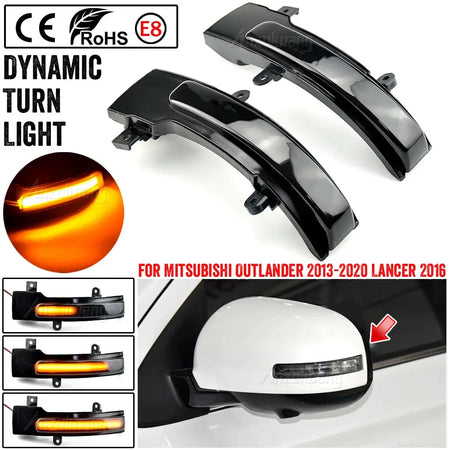 LED Exterior Mirror Turn Signals For Mitsubishi Outlander Lancer ASX by InterCyprus Trading Ltd