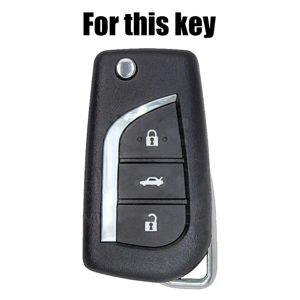 3 Button Silicone Remote Smart Car Key Chain Ring Cover Case Shell Protector For Toyota Auris Corolla Avensis Verso Yaris Aygo by InterCyprus Trading Ltd