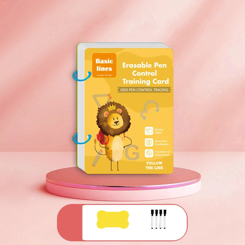 Reusable Montessori Magic Practice Copybook for Child Handwriting Education Basic lines