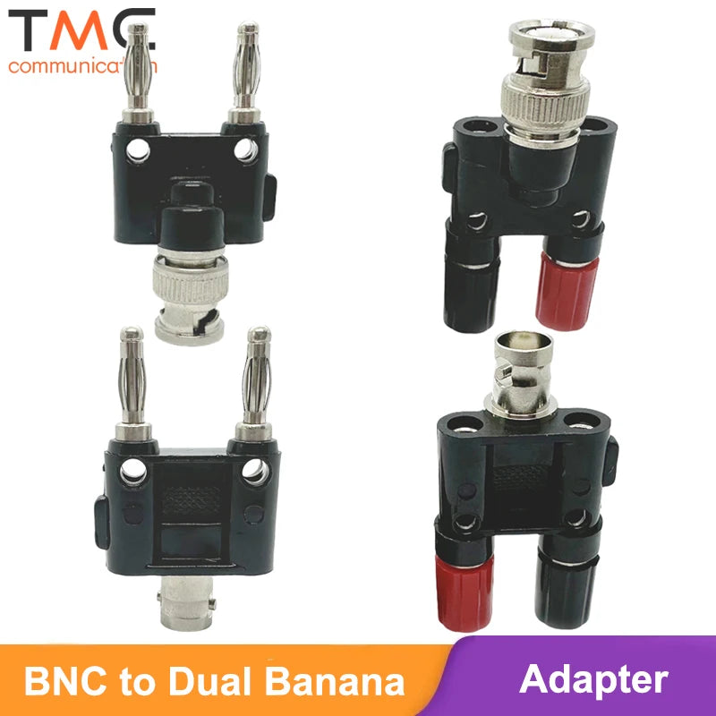 BNC to Banana Plug Splitter &ndash; Dual Female Socket Adapter