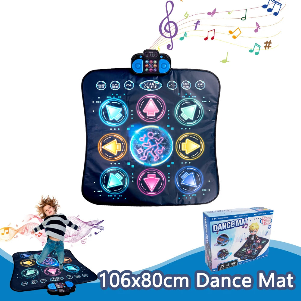 Dancing Blanket 106x80CM &ndash; Interactive Educational Dance Mat for Kids Single Black box