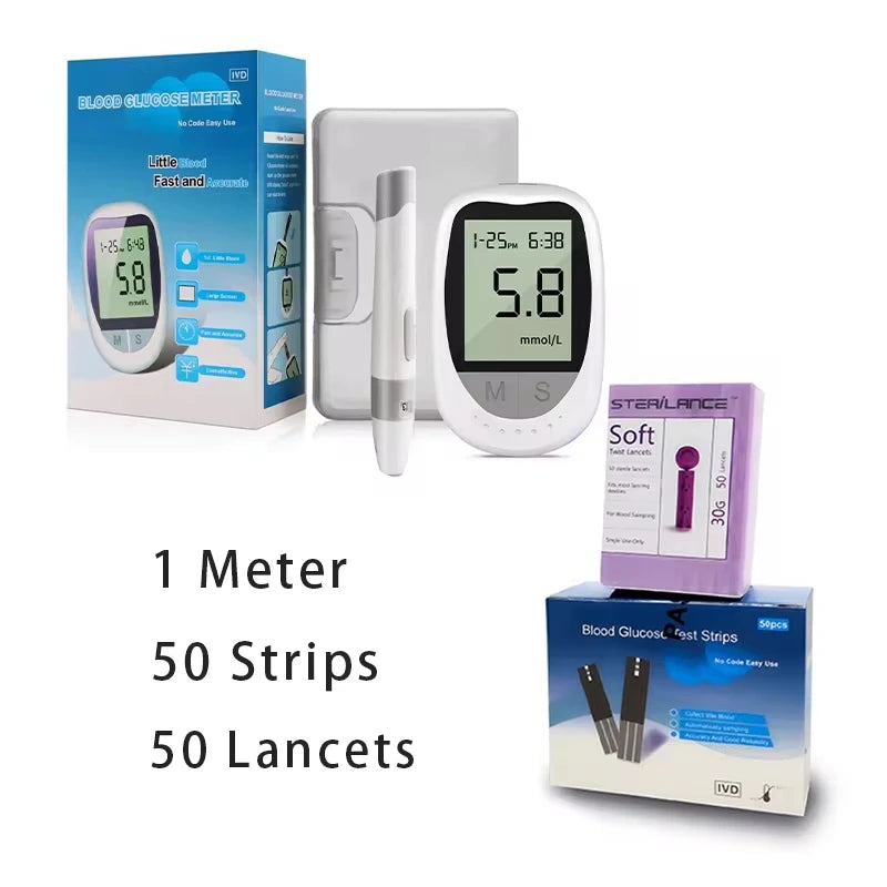 AJC Blood Glucose Meter &ndash; Accurate and Easy Testing 50PC Kit