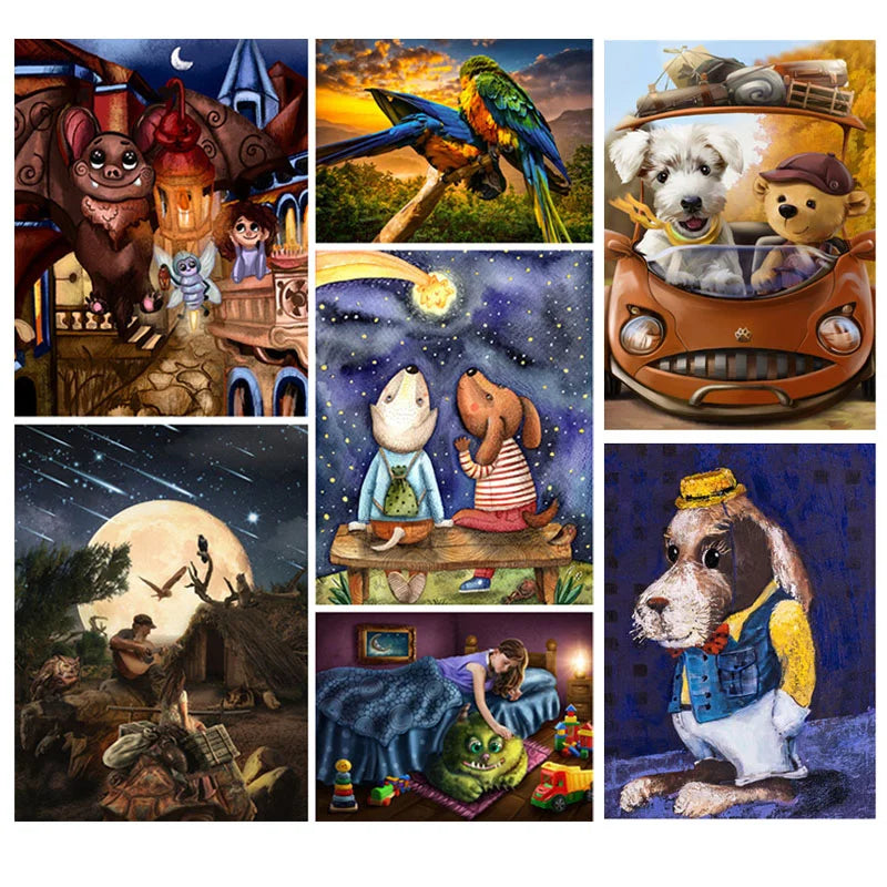 🟠 100 штук призовочной головоломки собирают картинки собачьи животные декомпрессионные головоломки игрушка для взрослых детей образовательные подарки