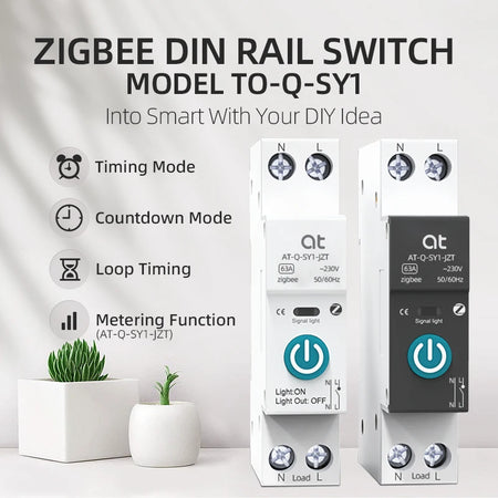 TUYA ZigBee Smart Circuit Breaker 1P 63A with Remote Control Function