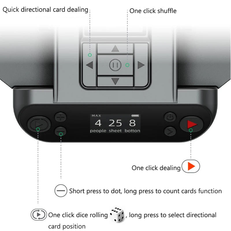 5200mAh 2-In-1 Automatic Card Dealing Shuffler &ndash; AI Shuffle