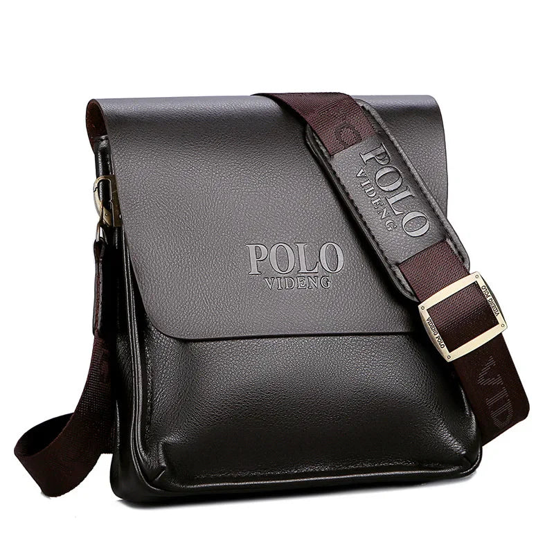 Men's Trendy Polo Single Shoulder Satchel Bag - Stylish and Practical Brown