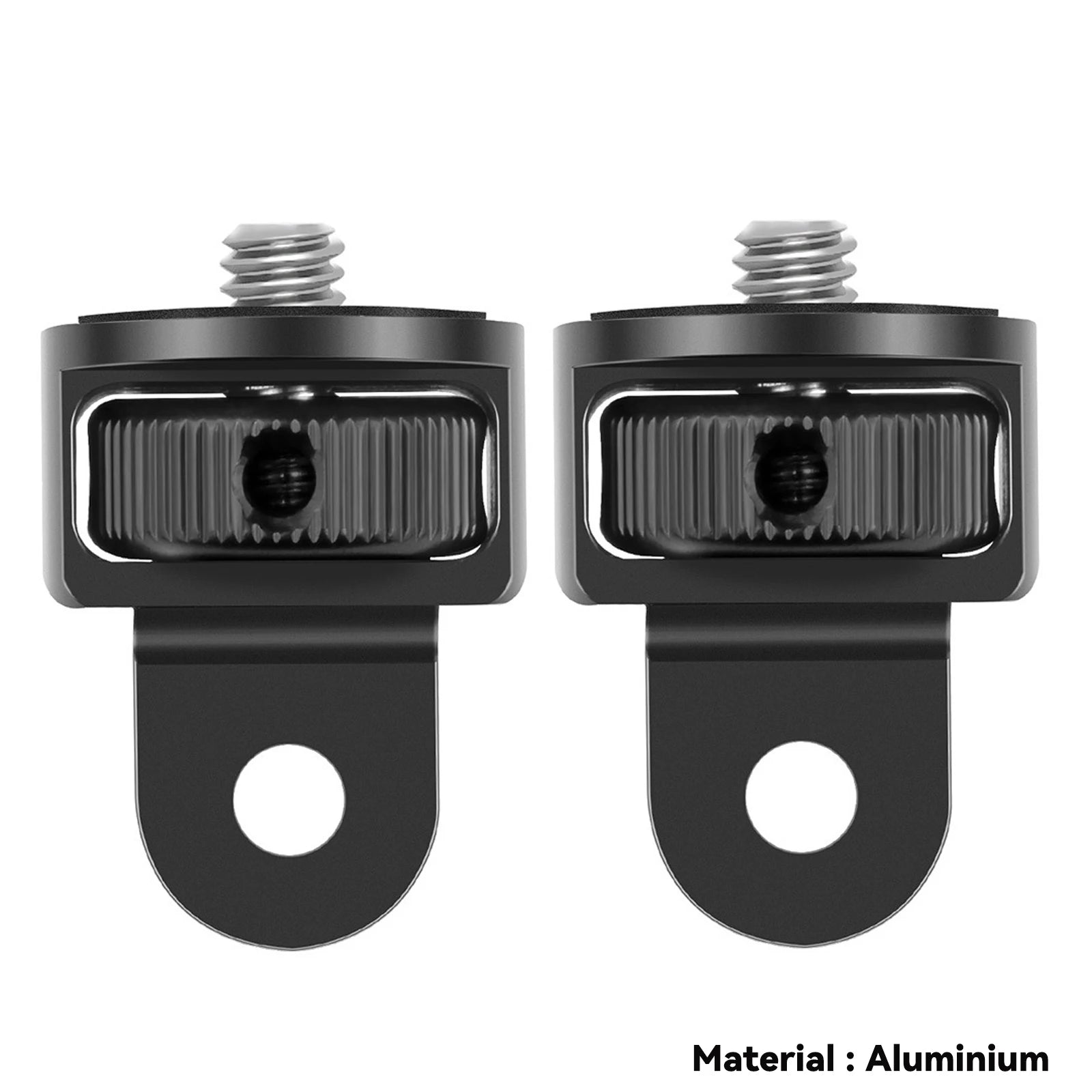 1/4 Inch Screw Tripod Adapter 360 Rotating Mount Holder for GoPro &amp; DJI Cameras 2 PCS Aluminium 2 / CHINA