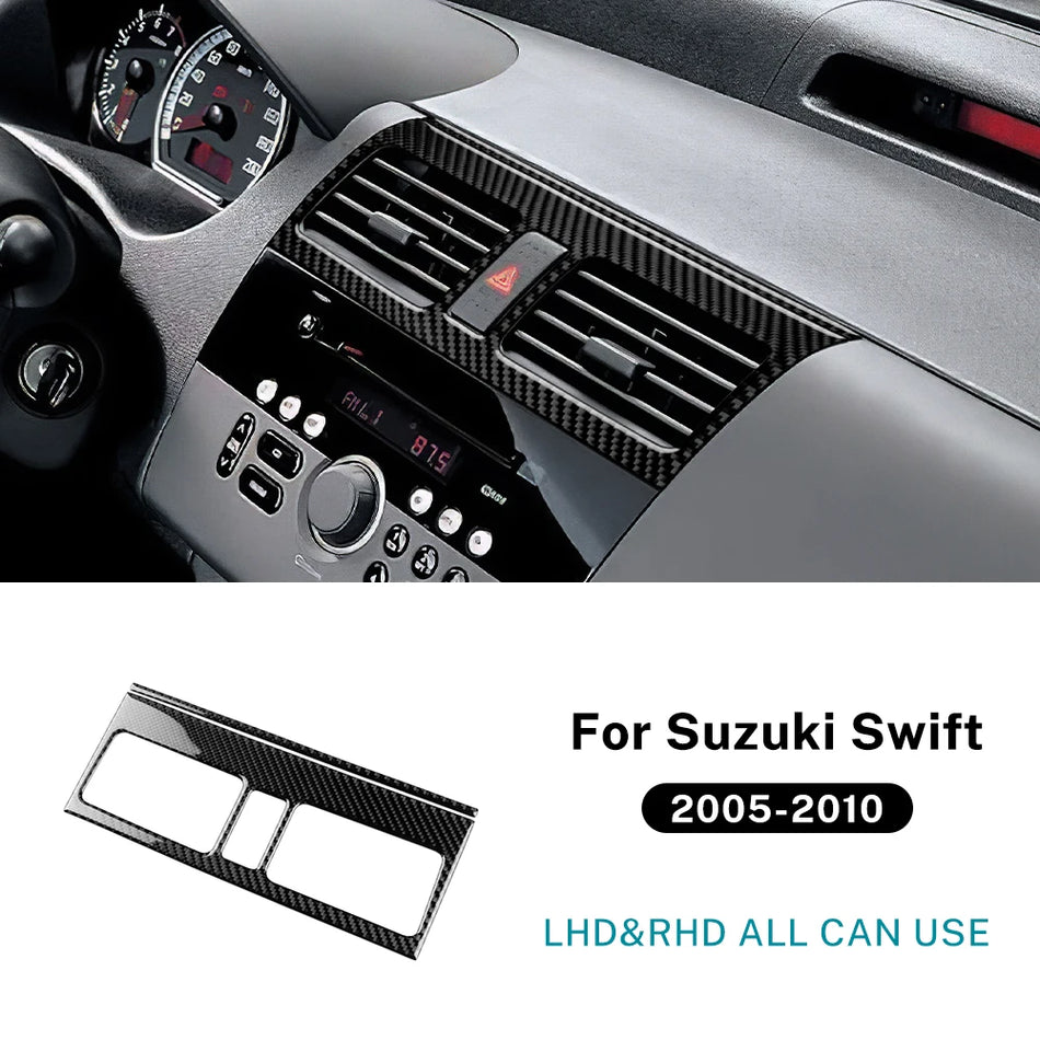 Rivestimento morbido in fibra di carbonio per console Suzuki Swift ZC31S ZC32S