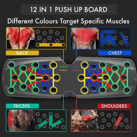 Push-up Board Set &ndash; Portable Folding For Chest And Arms