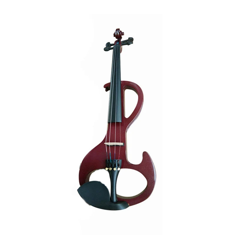 4/4 Electronic Violin Set &ndash; Silent Practice for Beginners Burgundy
