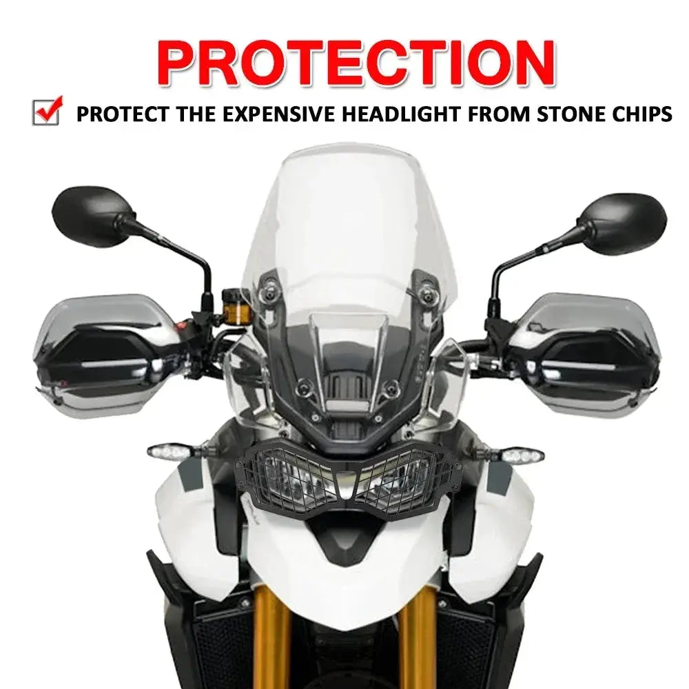 Motorcycle Headlight Protector Guard For Triumph Tiger 900 TIGER900 GT Rally Pro 2020-2023 Head Light Protection Cover Grille by InterCyprus Trading Ltd