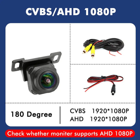 SMARTOUR AHD 1080P CCD CVBS 180 Degrees Fisheye Lens Car Front/Rear View Camera Starlight Night Vision Vehicle Reverse Camera by InterCyprus Trading Ltd