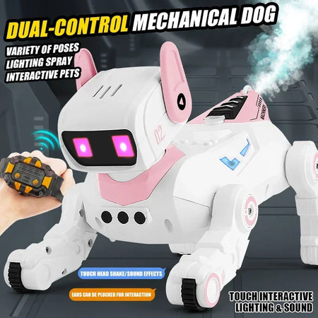 Four Wheel Remote Control Robot Dog &ndash; Light Sound Spray