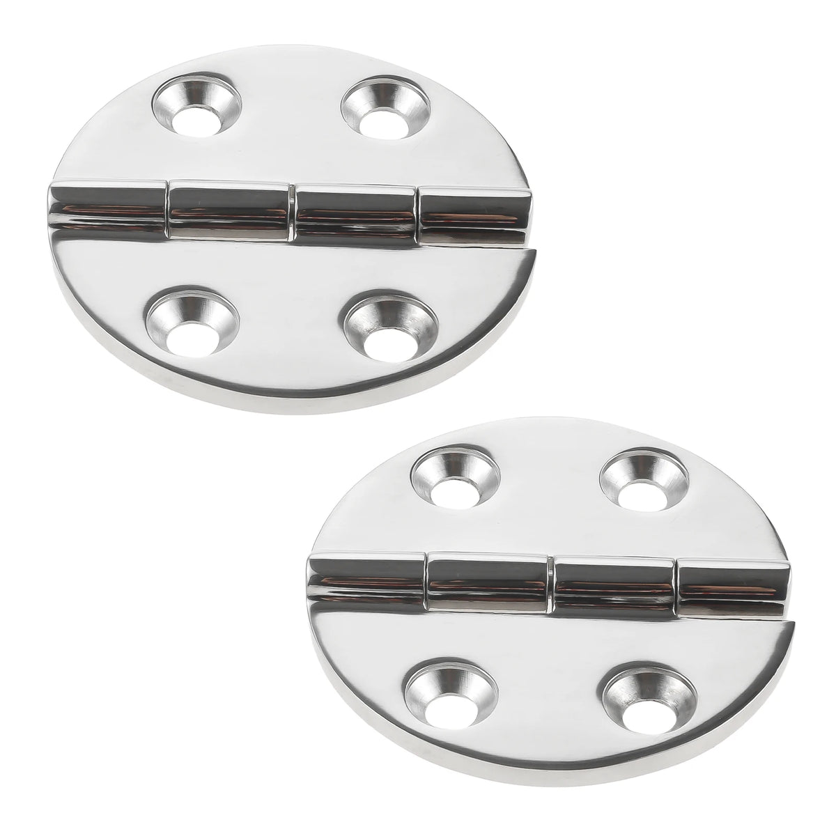 Heavy Duty 316 Stainless Steel Marine Boat Hinges - 2Pcs, 64mm silver