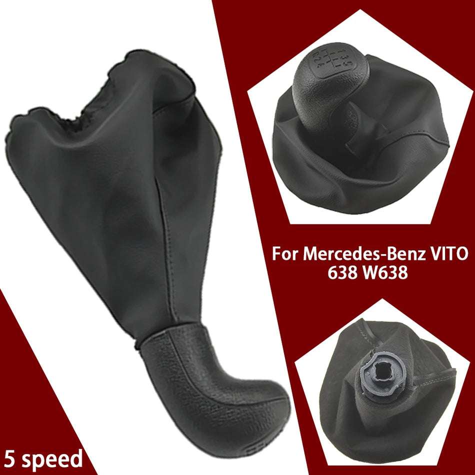 Perilla de Cambio Manual de 5 Velocidades Negra para Mercedes-Benz Vito W638