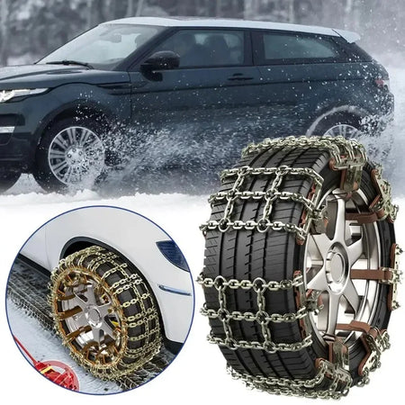 Car Anti-Skid Chain &ndash; Heavy Duty Metal for Snow and Ice