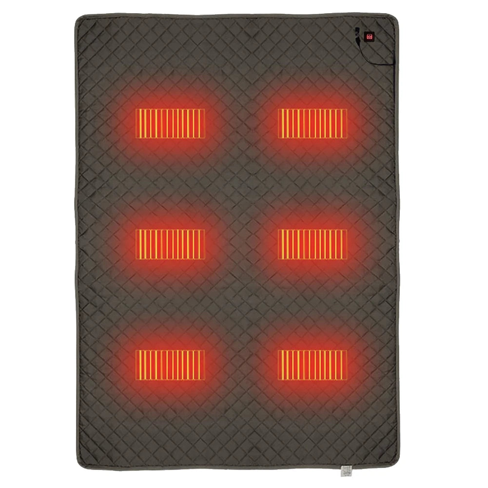 Winter Heater Blanket Waterproof &ndash; Six Heating Zones Brown