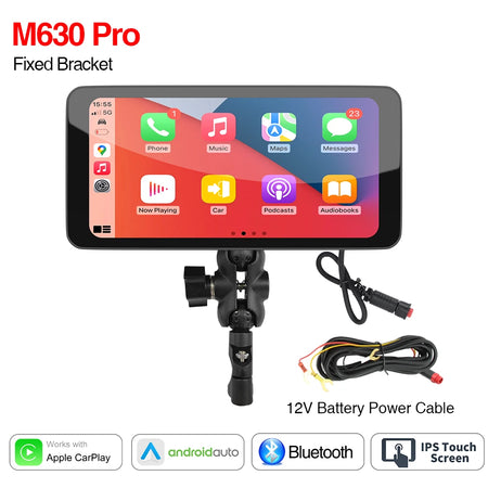 6.5inch CarPlay Motorcycle Screen &ndash; Wireless GPS Display M630 PRO