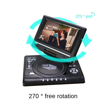 Portable 7.8 Inch DVD Player with FM Radio &amp; Game Function - EU Plug