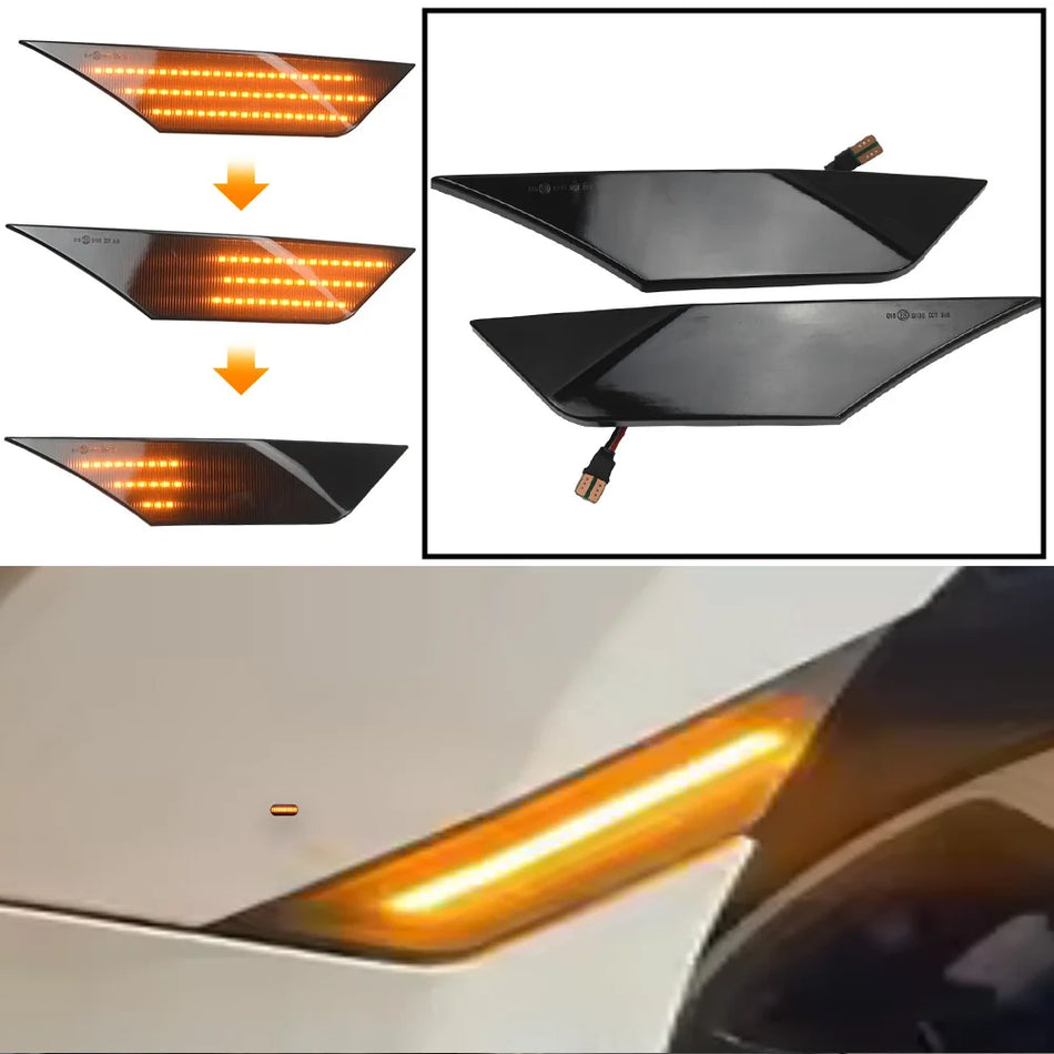 Luces de Señal de Giro de Marcador Lateral Frontal LED Dinámicas para Honda Civic 10ª Generación