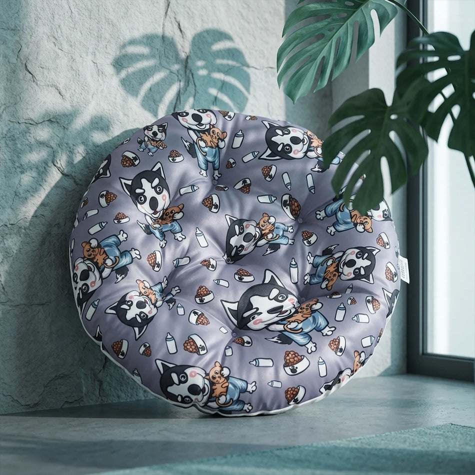 Waterproof Round Cushion with Anti Slip PP Cotton Fill for Office Chair