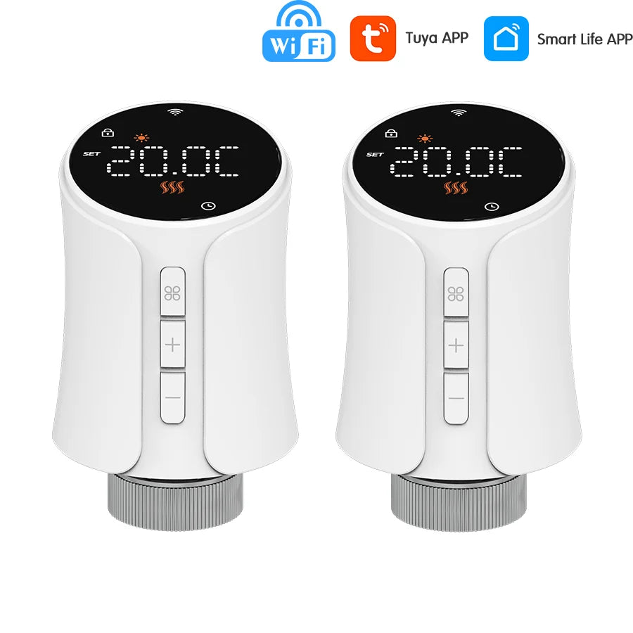 Tuya Smart WiFi Thermostat Radiator Valve TRV &ndash; App Control 2pcs / 3 x 1.5V