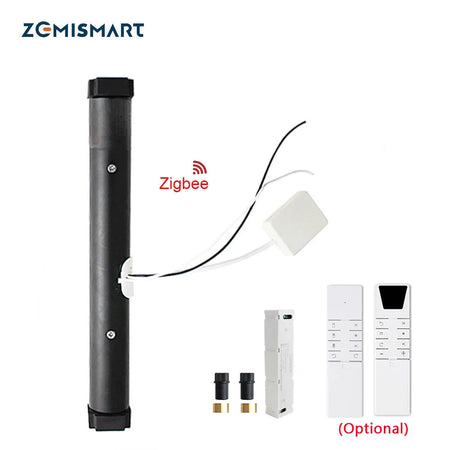 Zemismart Zigbee Smart Blind Motor for Aluminium Roman Honeycomb Curtains Motor with Remote1