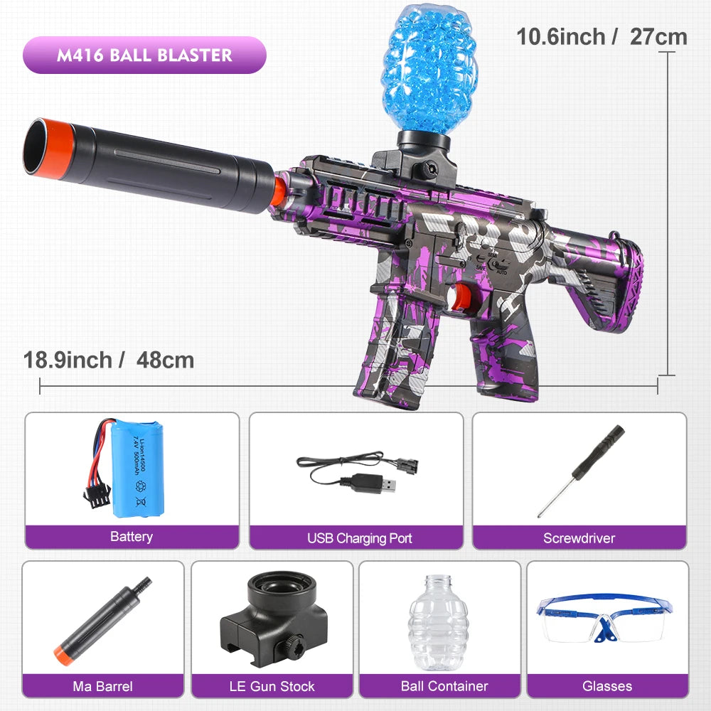 M416 Electric Ball Blaster Toy Gun PURPLE