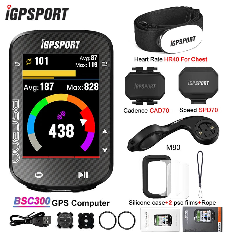 iGPSPORT BSC300 &ndash; GPS Navigation with Offline Maps BSC300 HR40 All