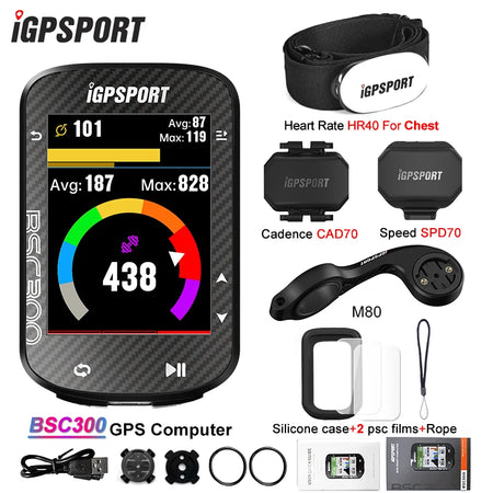 iGPSPORT BSC300 &ndash; GPS Navigation with Offline Maps BSC300 HR40 All
