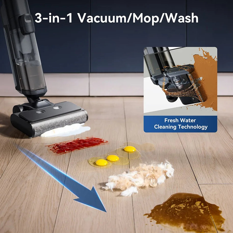 Proscenic F20A Cordless Vacuum and Mop with App Control, Self Cleaning, 35 Minute Runtime