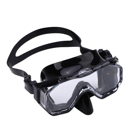 Swim Goggles With Nose Cover &ndash; Wide View Shatterproof Lens