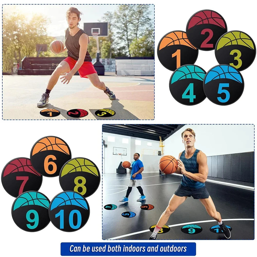 Colourful 23CM Basketball Spot Markers with Anti-Slip Design