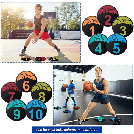 Colourful 23CM Basketball Spot Markers with Anti-Slip Design