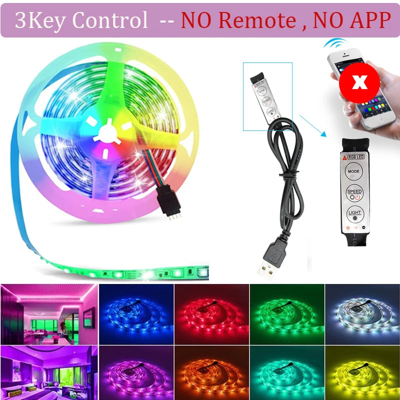 Tuya WiFi LED Strip Lights RGB 5V - Bluetooth Music Sync