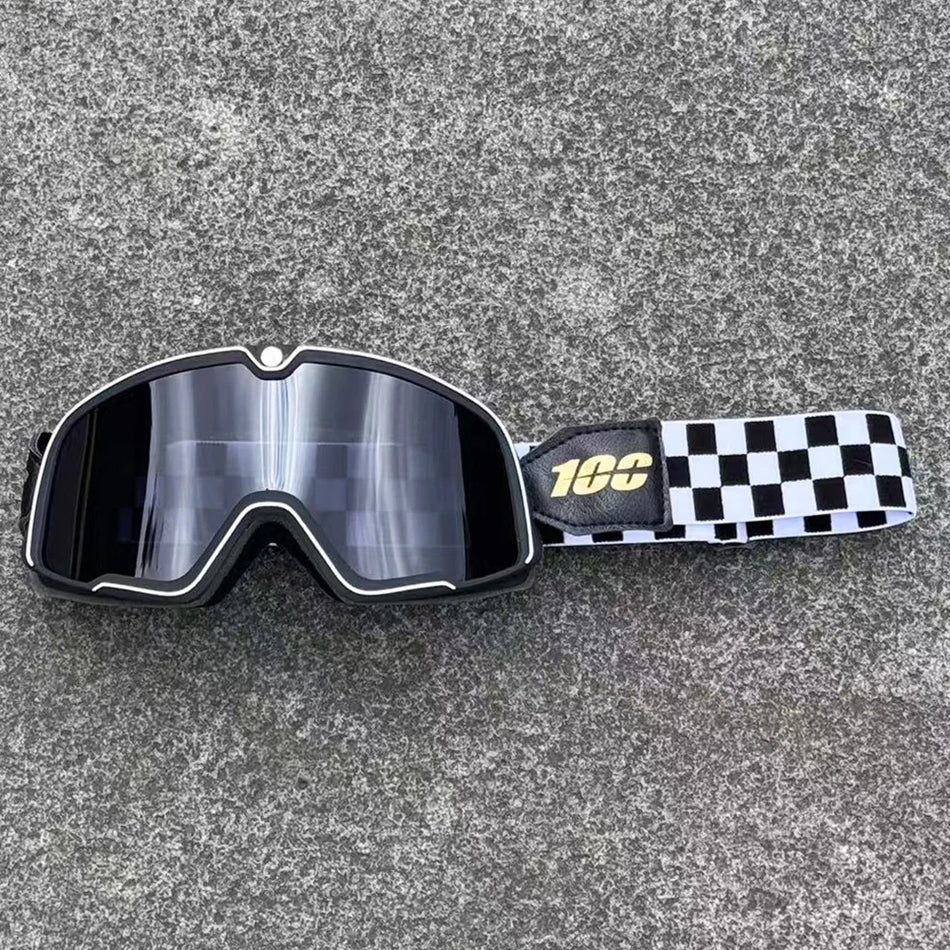 Retro-moottoripyörälasit Tuulenpitävät Motocross Aurinkolasit