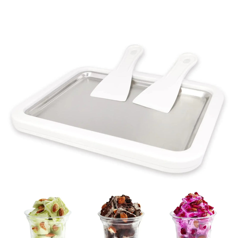 Ice Cream Maker Pan &ndash; Multifunctional Plate With Scrapers