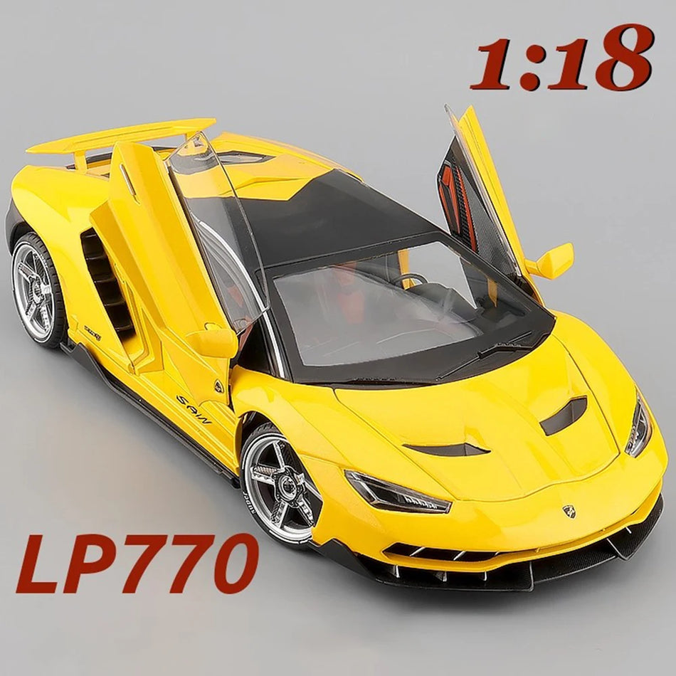Modelo de Carro Die-Cast Lambor LP770 em Escala 1:18 com Som, Luzes e Retrocesso