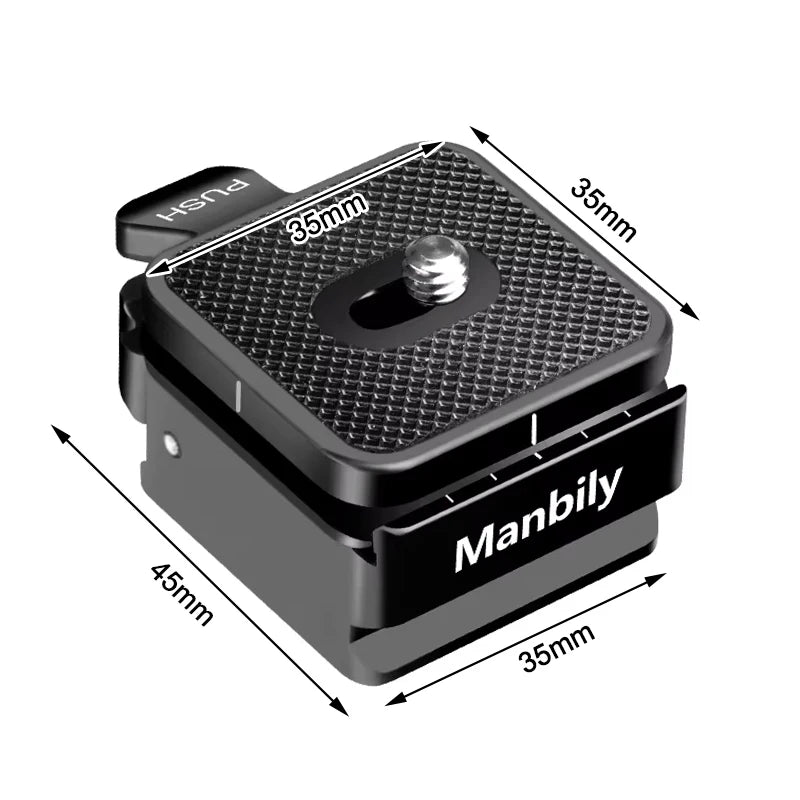 Manbily Arca Swiss Quick Release Adapter for Tripod &amp; Monopod - Secure &amp; Portable