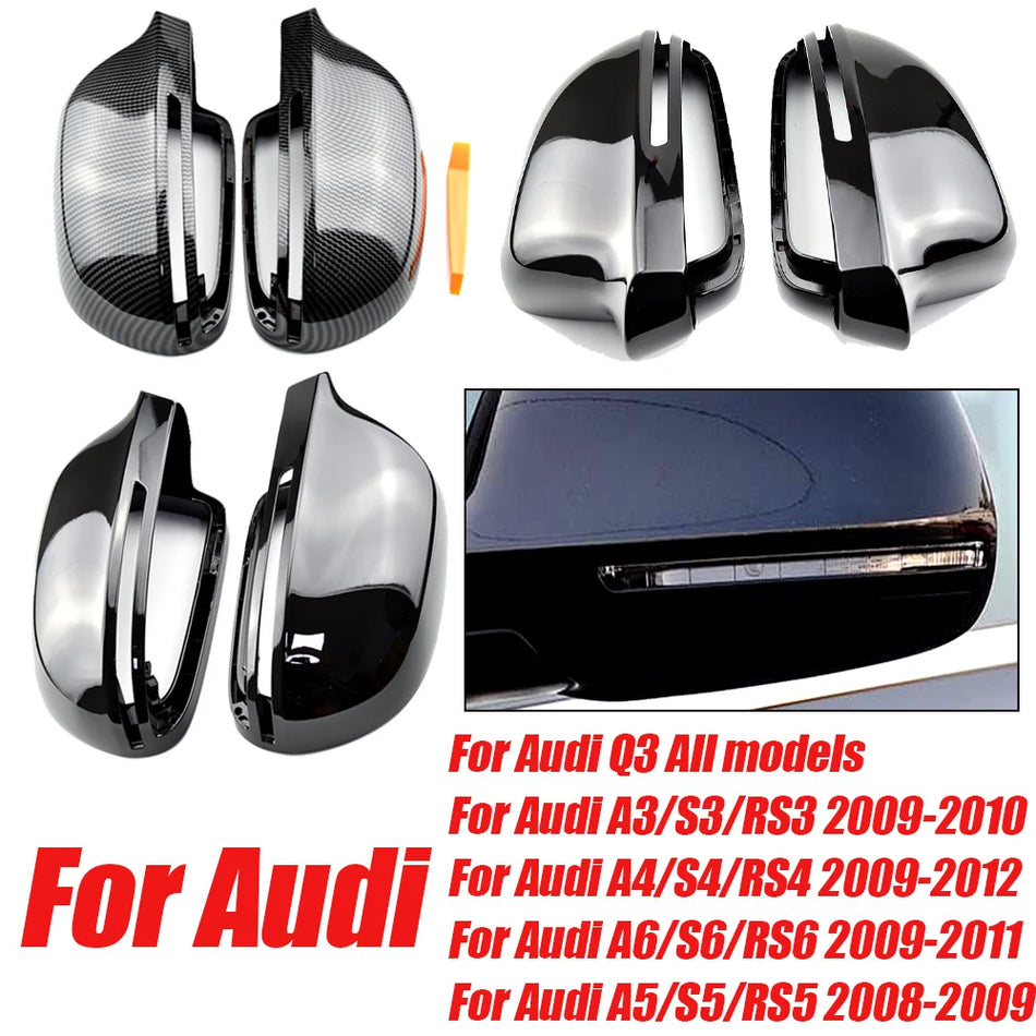 Kryty zrcátek s karbonovým vzorem pro Audi A3 8P, A4 B8.5, A5 S5 RS4 RS5