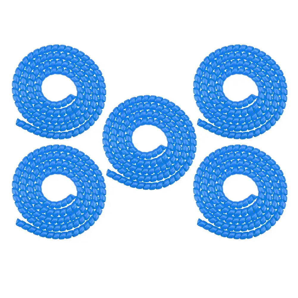 1.3m Spiral Cable Protector For M365 Pro 2 And Bicycles 5Pcs Blue