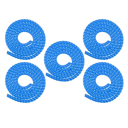 1.3m Spiral Cable Protector For M365 Pro 2 And Bicycles 5Pcs Blue