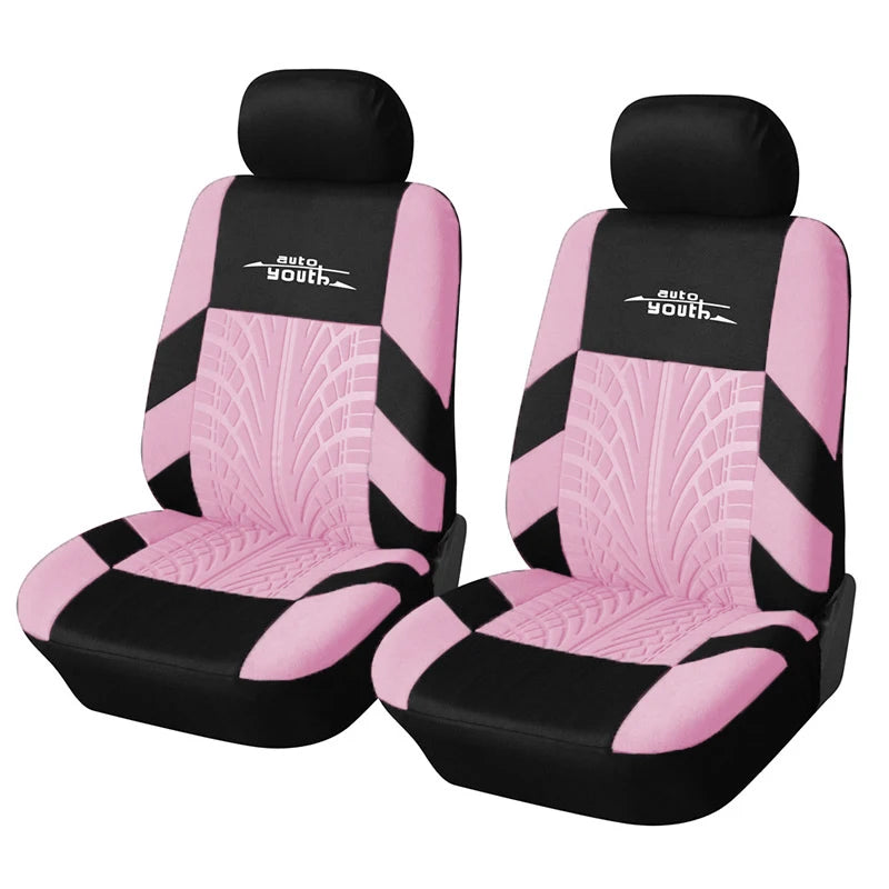 Autoyouth Car Seat Covers Set &ndash; Universal Fit For Most Cars pink front