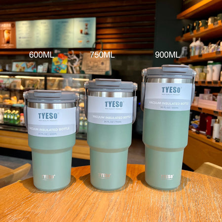 Tyeso Stainless Steel Thermos Bottle &ndash; Vacuum Flask Green-1pcs / 600ML