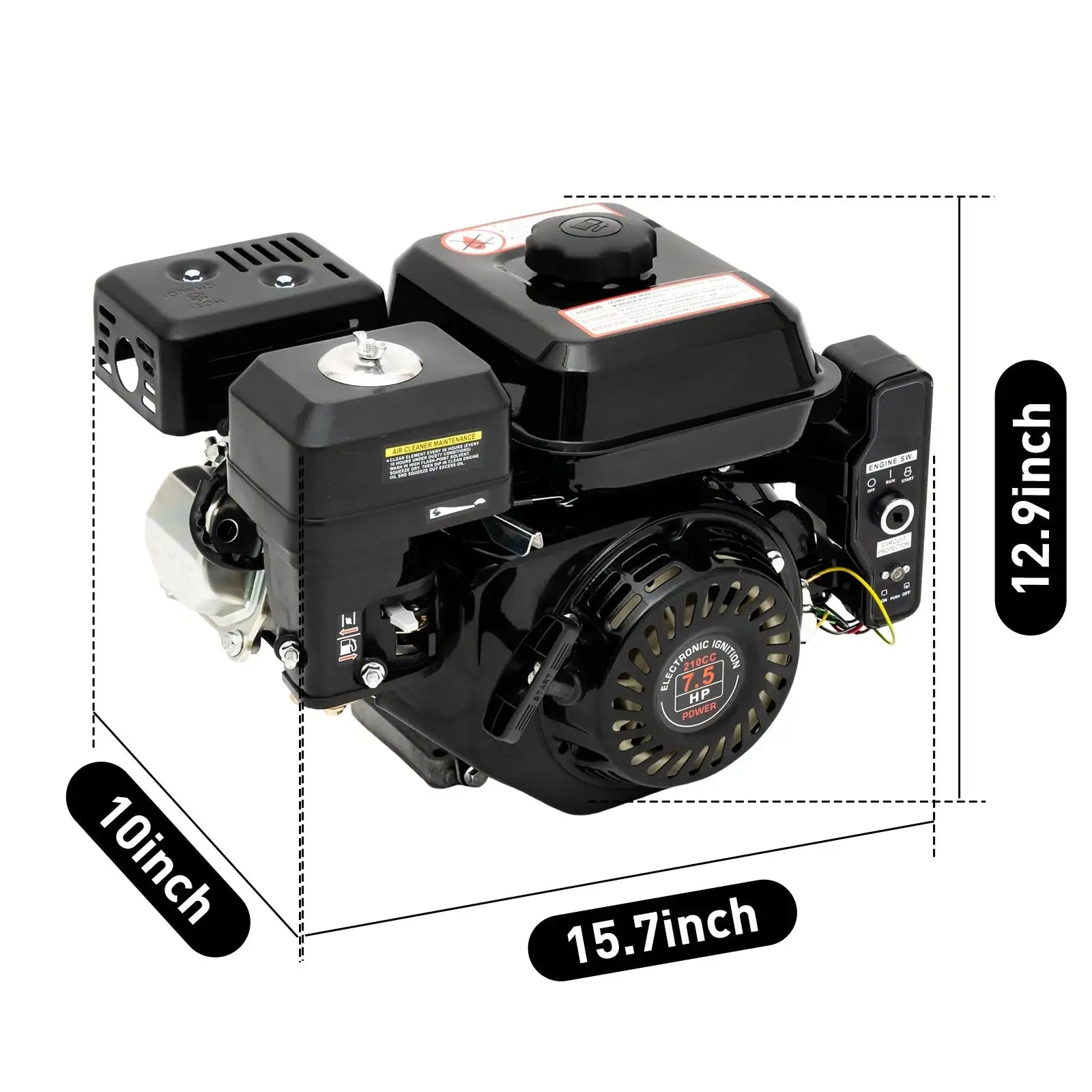 4-Stroke 7.5HP 210cc Gas Engine Generator &ndash; Air Cooling 210cc Engine / GERMANY