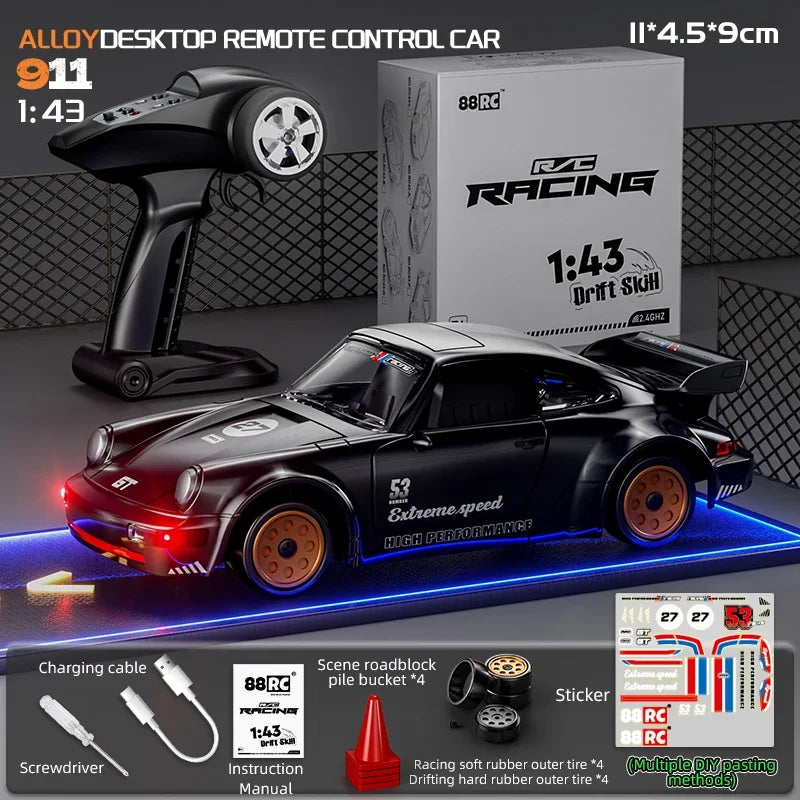 1:43 RC Drift Car With Gyro &ndash; High Speed 18 KMH For Kids black
