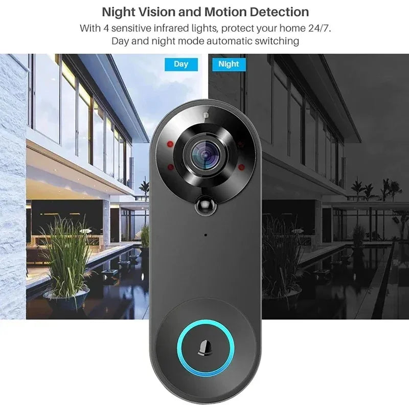 1080P HD Wireless Doorbell WiFi Video &ndash; Motion Alerts