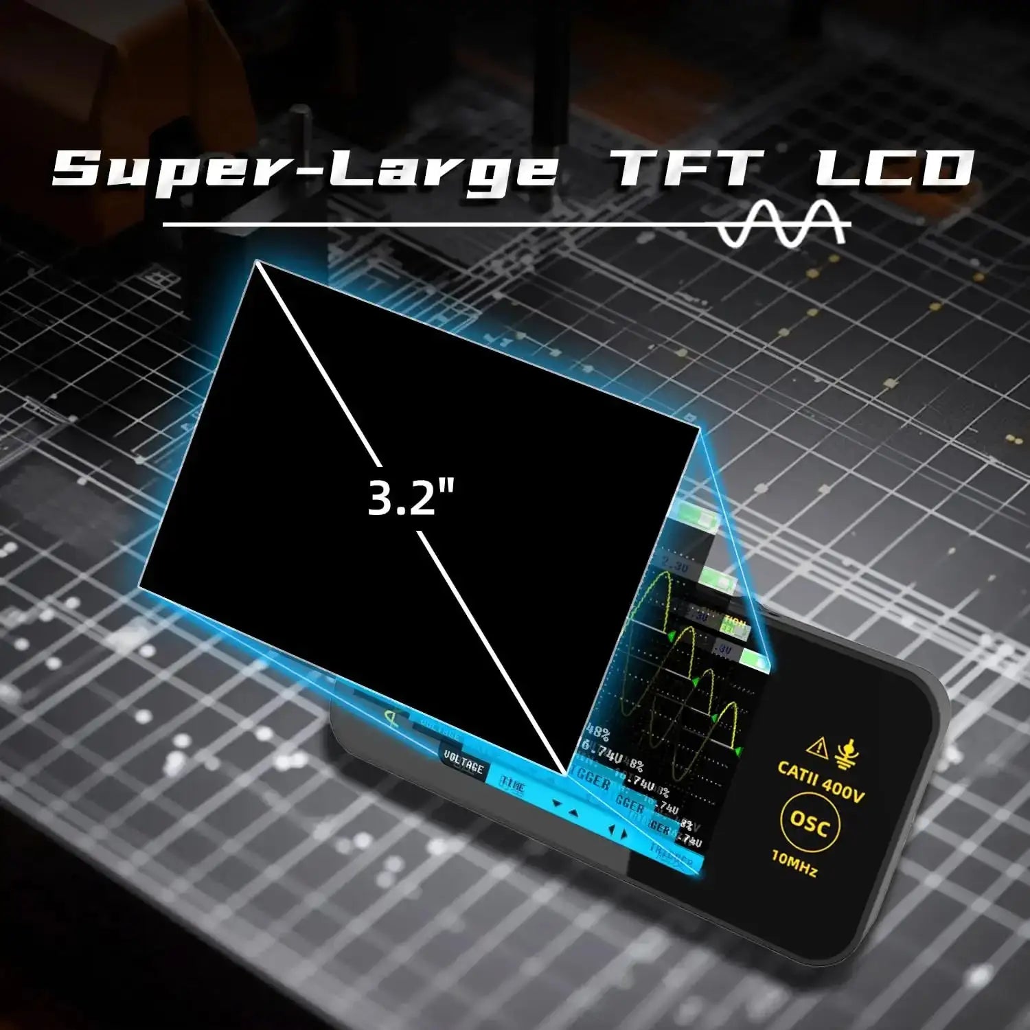BSIDE OT3 Handheld Auto Digital Oscilloscope 10MHz Sampling
