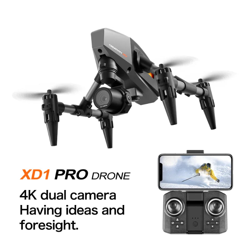 🟠 XD1 RC Drone 4/6/8K сплав сплав сплав с двойным HD Camear Профессиональная аэрофотосъемка Избегайте препятствий Оптический поток квадроторов игрушки