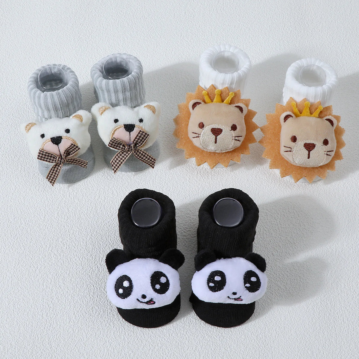 Cute 3D Panda Baby Socks &ndash; Soft Cotton Comfort for Infants